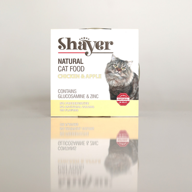 کنسرو گربه شایر با طعم مرغ و سیب 110 گرمی