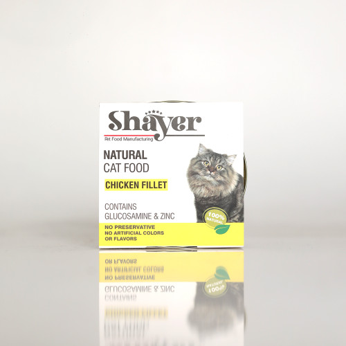 کنسرو گربه شایر با طعم فیله مرغ و برنج 110 گرمی