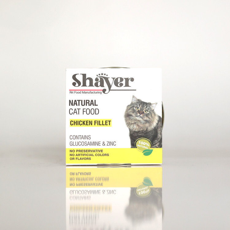 کنسرو گربه شایر با طعم فیله مرغ و برنج 110 گرمی