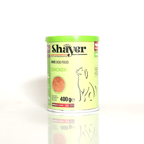 کنسرو سگ شایر با طعم مرغ 400 گرمی
