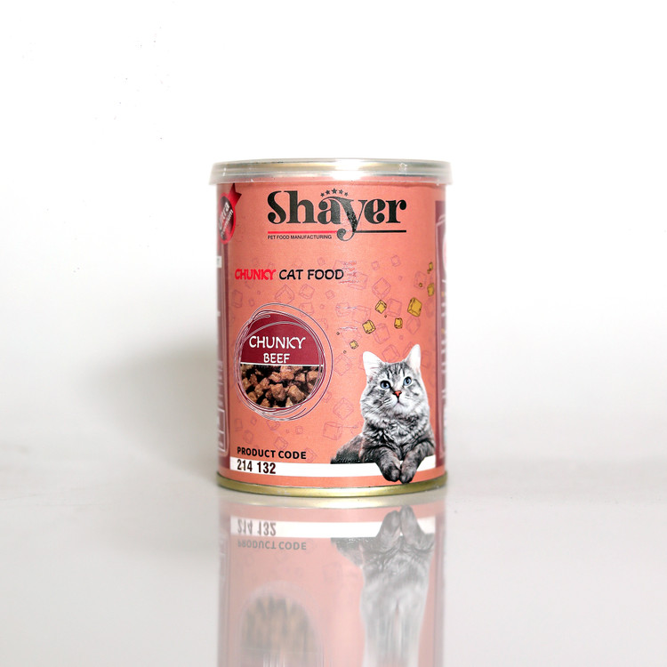 کنسرو گربه شایر پته با طعم گوشت گوساله 400 گرمی