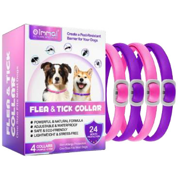 قلاده ضد کک و کنه سگ اویمال صورتی و بنفش 60 سانت