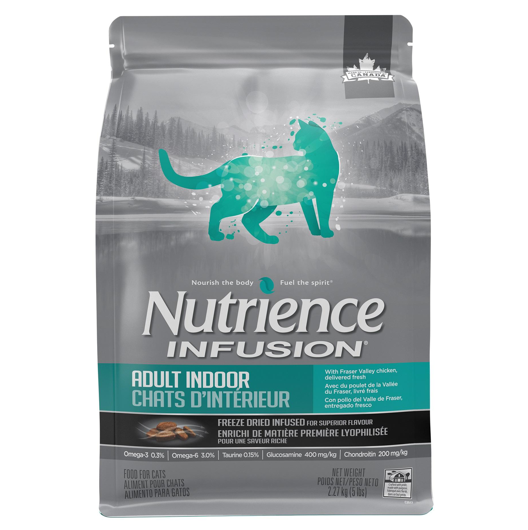 غذای خشک گربه نوترینس infusion healthy adult indoor 2/27 kg